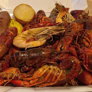 Pop up Thursday nights - I crushed it. Crawfish, shrimp, sausage, potato, corn, turkey neck $15