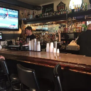 a man sitting at a bar