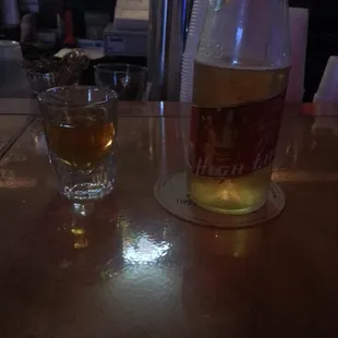 Beer. Jameson