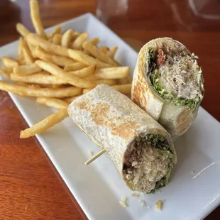 Chicken Bruschetta Wrap w/ side of fries