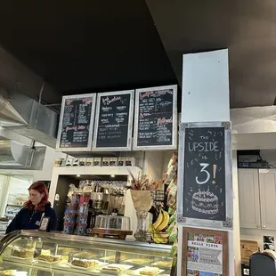 Menu and counter