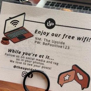 Freeeeew WiFi easy access to the password. Im a fan!