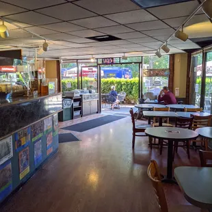 the interior of the restaurant