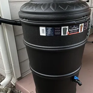 Rain barrel, completely installed by me!