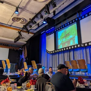 people seated at tables