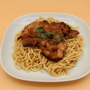 Grilled Chicken with Garlic Noodle