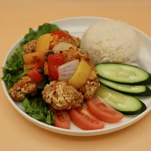 Butter Garlic Wings with White Rice