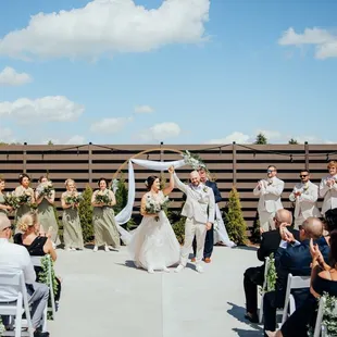 Outdoor wedding ceremony