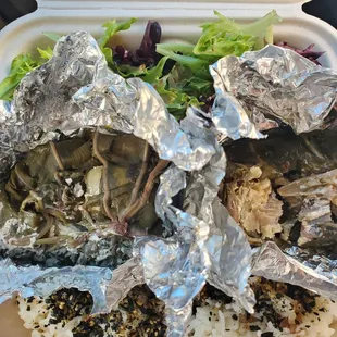 Friday Specials! Luau Bombs plate...beef short ribs in coconut cream