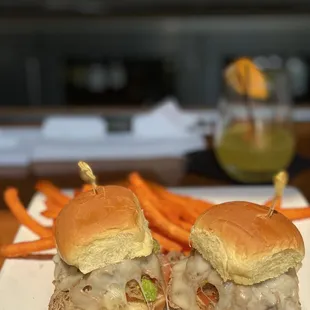 Cheese steak sliders