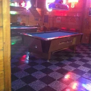 a pool table