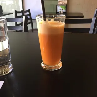 House juice minus a big gulp: Apple, orange and carrot