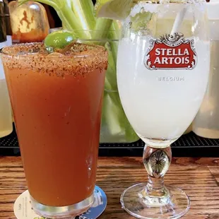 Michelada and margarita