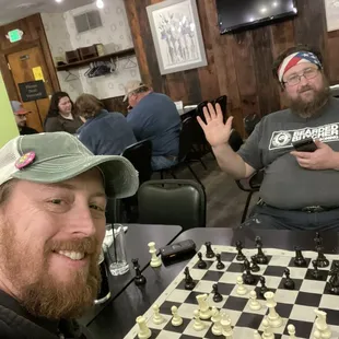 two men playing a game of chess