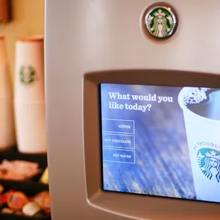 Starbucks coffee, hot cocoa, &amp; tea available