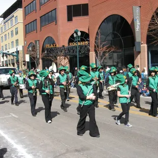 Vanguard marching band performs annually at the St. Patrick's Day parade and other local parades.