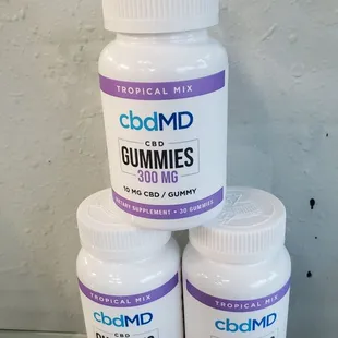 CbdMD gummies in 300mg doses. Some of the best prices in town we&apos;re told. Stop by and give em a try!