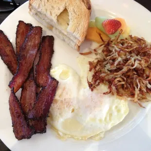 The Ranch House with pepper bacon and sour dough bread.