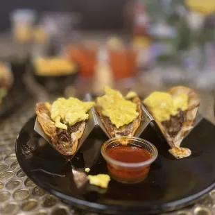 a plate of food on a table