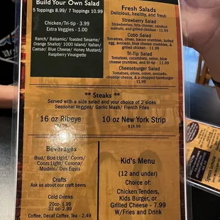 Updated menu March 2022