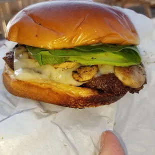 Mushroom Swiss Burger