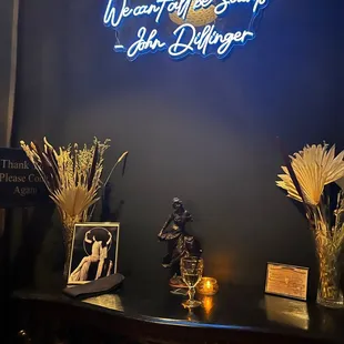 Lots of John Dillinger decor inside