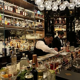 Our bartender hard at work