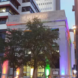 Showing their colors and support for the Victims of Orlando&apos;s recent Tragedy.