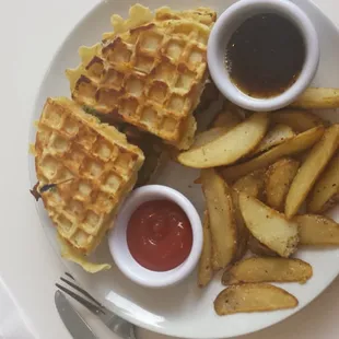 Chicken and Waffles Sandwich