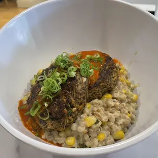 &quot;Crab&quot; Cakes and Sour Corn