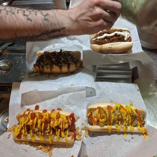 food, sandwich, hot dog, hot dogs