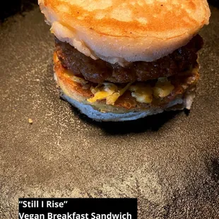'Still I Rise' Vegan Breakfast Sandwich. The Title Says It All.