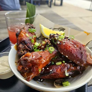 Huli Huli Chicken Wings and a Mexican Firing Squad Cocktail