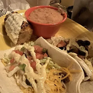 Taco Plate with 2 Sides