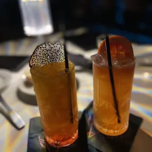 Cocktails: Shiznit on the left, Lovely day on the right - both were... average.  We wouldn't order again.