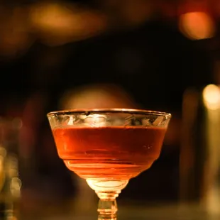 a cocktail in a glass