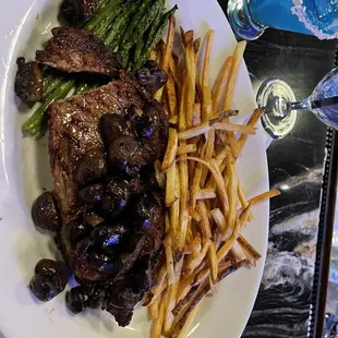 Ribeye with truffle fries!