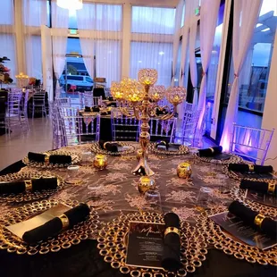 Pink, black and gold theme  quinceanera