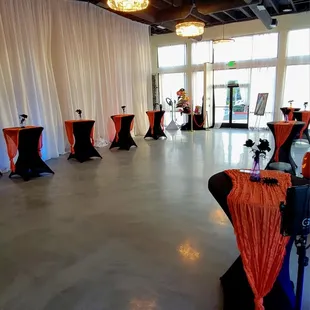 Ballroom with cocktail tables