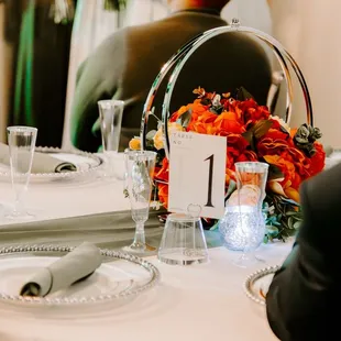 Most of the design elements and textiles were ones offered by the venue. Beautiful choices!