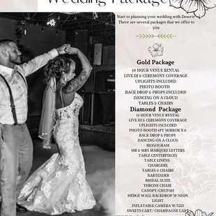 Different Packages we offer !!