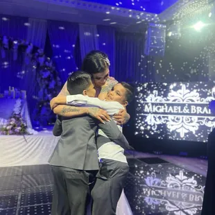 Bride and son dance