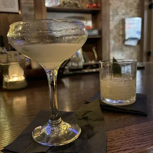 a cocktail in a coupe glass