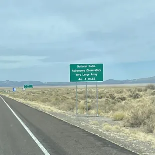 Sign for the Very Large Array. There is a second sign but it's easy to miss.