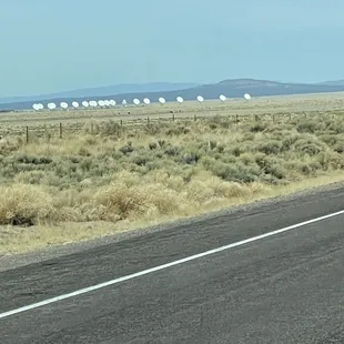 You can start seeing the Very Large Array a mile or so before you get to the road to turn.