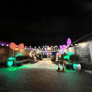 The Victory Tap is located across from this intimate cute PflugerPlaza.