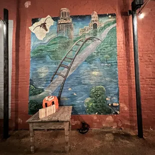 Patio wall mural- Austin inspired!