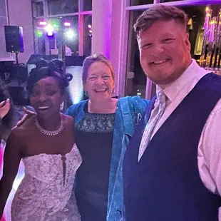 Happy guest Jen with the ecstatic newlyweds!
