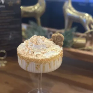 a dessert in a glass