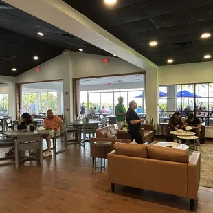 The inside restaurant area